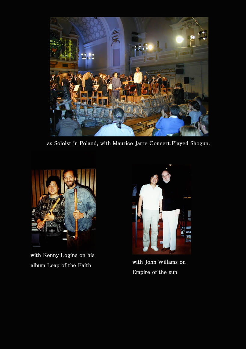 Kazu Matsui as Bamboo Flute player,with Maurice Jarre Concert